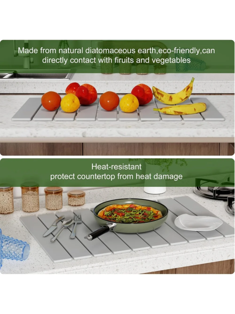Multipurpose Foldable Stone Bath Kitchen Quick Dry Mat